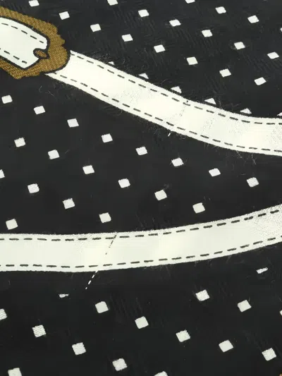 Pre-owned Hermes 00s Patterned Scarf In Black