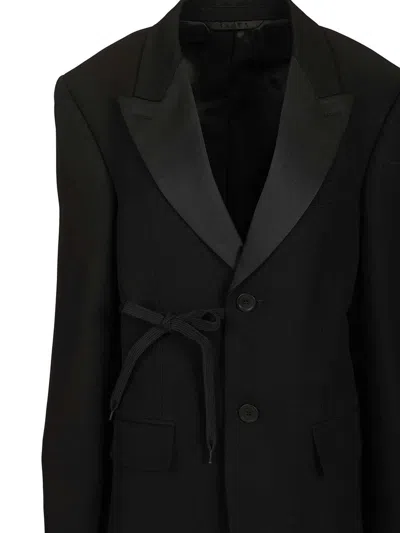 Balenciaga Tailored Wrap Wool Jacket Regular Fit In Green
