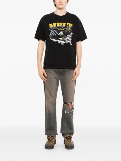 Melt Eagle-print T-shirt In Black