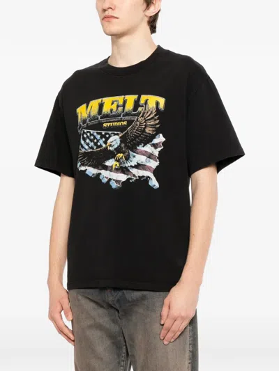 Melt Eagle-print T-shirt In Black