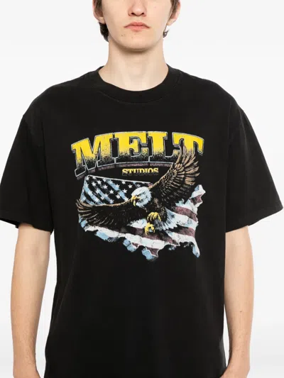 Melt Eagle-print T-shirt In Black