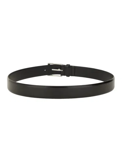 Hugo Boss Black Solid Buckle Belt In Black