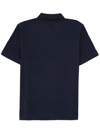 Hugo Boss X Aston Martin Polo Shirt In Cotton Jacquard In Blue