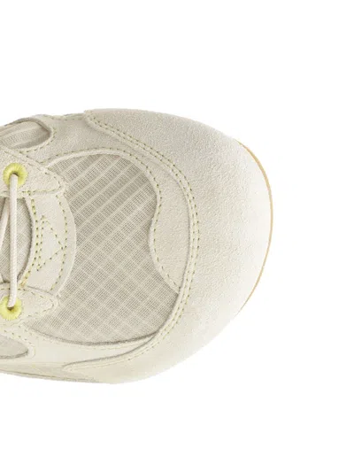 Bottega Veneta Orbit Suede Mesh Low-top Sneakers In White