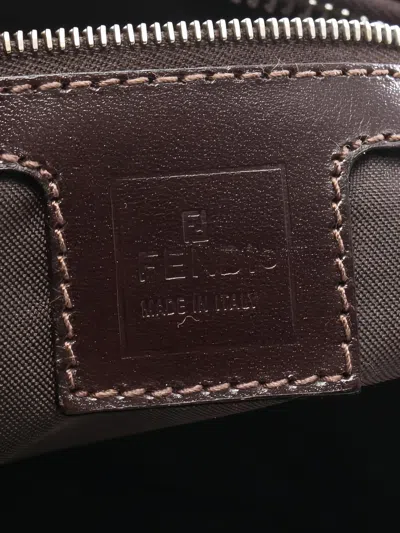 Pre-owned Fendi Monogram-pattern Shoulder Bag In Brown