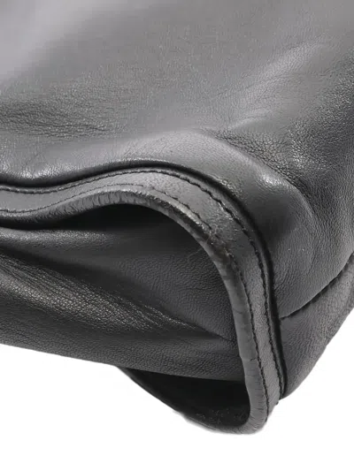 Pre-owned Loewe 2000s Leather Shoulder Bag In Black
