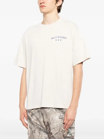 Melt Logo-print T-shirt In White