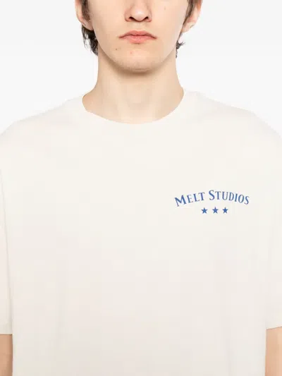 Melt Logo-print T-shirt In White