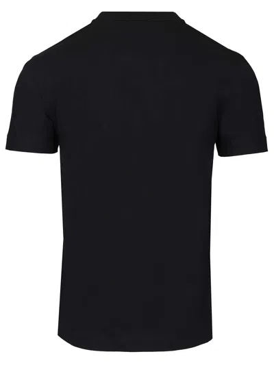 Burberry Ekd Embroidered Checked-band T-shirt In Black