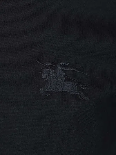 Burberry Ekd Embroidered Checked-band T-shirt In Black