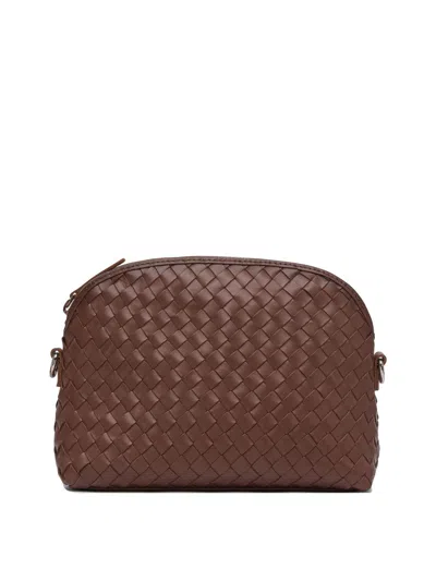 Dragon Diffusion Rectangular Woven Texture Shoulder Bag In Brown