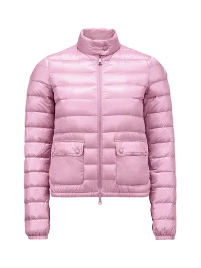 Moncler Women Lans Short Down Jacket Pink In Pink