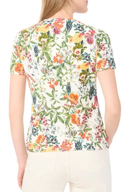 Ted Baker Floral Print T-shirt In White