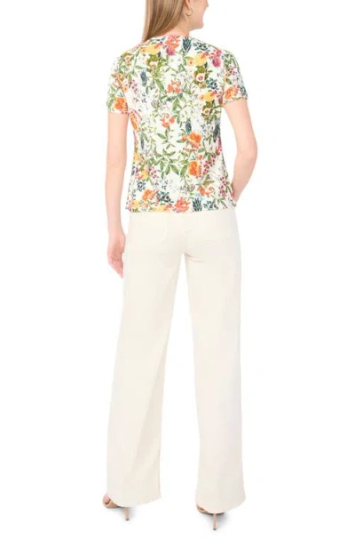 Ted Baker Floral Print T-shirt In White
