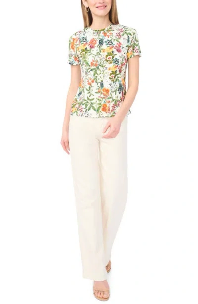 Ted Baker Floral Print T-shirt In White