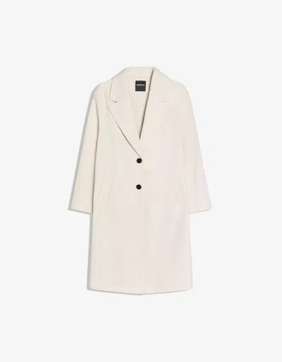 Bershka Long Soft Coat In White