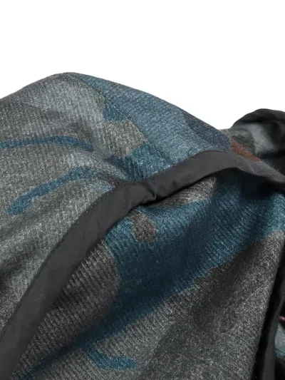 Pre-owned Hermes 2010s Check-pattern Blazer In Gray