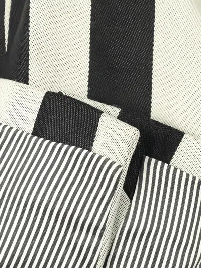 Pre-owned Celine 2000s Striped Cropped Blazer In Gray