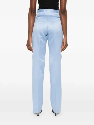 Tom Ford Belt-loop Trousers In Blue