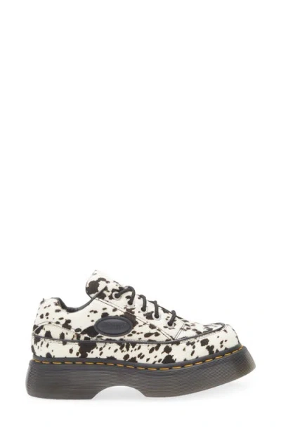 Dr. Martens Buzz 5-eye Dalmatian Hair On Leather Shoes In Multi