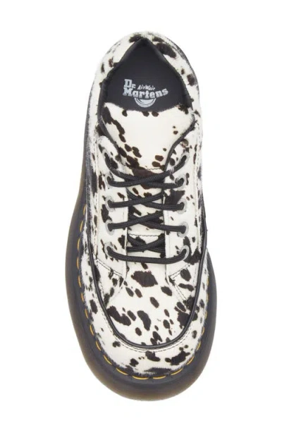 Dr. Martens Buzz 5-eye Dalmatian Hair On Leather Shoes In Multi