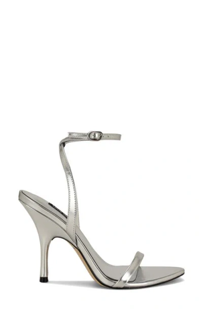 Nine West Villo Ankle Strap Sandal In Silver