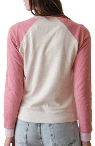 Marine Layer Varsity Raglan Sweatshirt In White