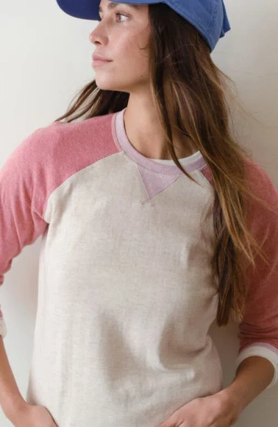 Marine Layer Varsity Raglan Sweatshirt In White