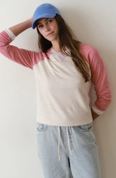 Marine Layer Varsity Raglan Sweatshirt In White