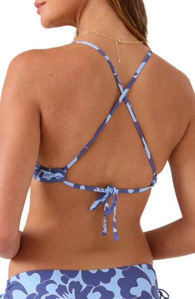 Roxy Tropic Drift Athletic Bikini Top In Multi