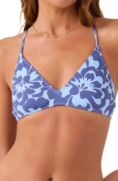 Roxy Tropic Drift Athletic Bikini Top In Multi