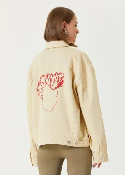 Pcfg Logo Denim Jacket In Neutral