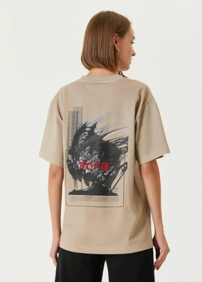 Pcfg Neutrals Your Itch Printed T-shirt - String In Neutral