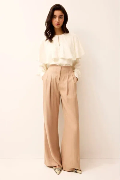 Marie Oliver Macbee Wide Leg Pants In Sesame In Brown