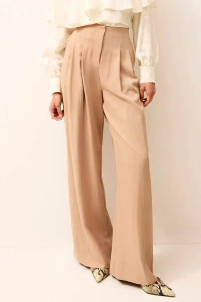 Marie Oliver Macbee Wide Leg Pants In Sesame In Brown