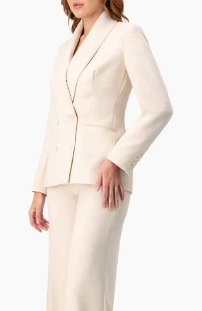 Ivonne Double-breasted Blazer With Smooth Finish In Multi