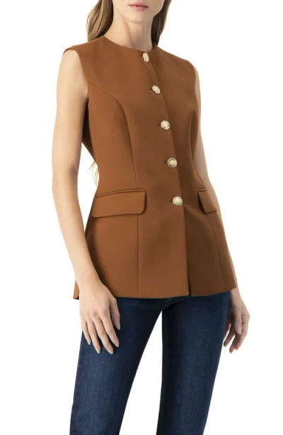 Ivonne Solid Vest With Pockets In Multi