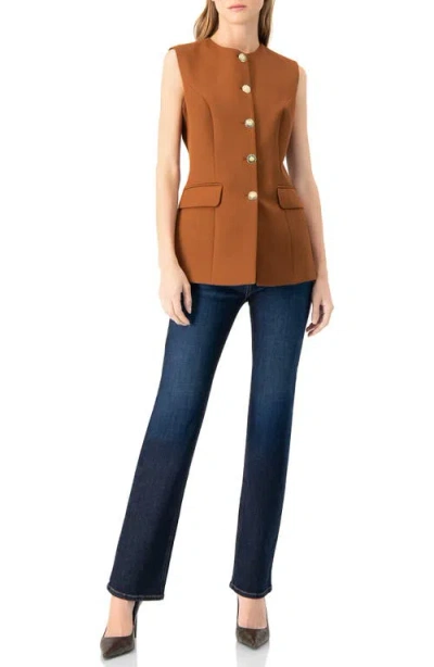 Ivonne Solid Vest With Pockets In Multi
