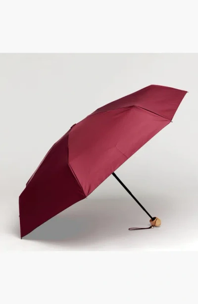 Original Duckhead Mini Compact Umbrella In Burgundy