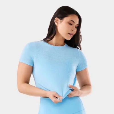 Tavi Ribbed Tee In Blue