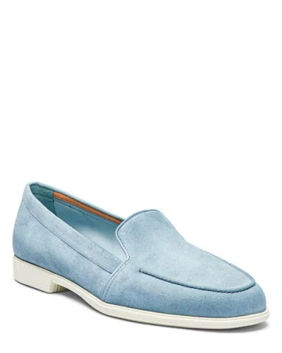 Santoni Suede Loafer In Blue