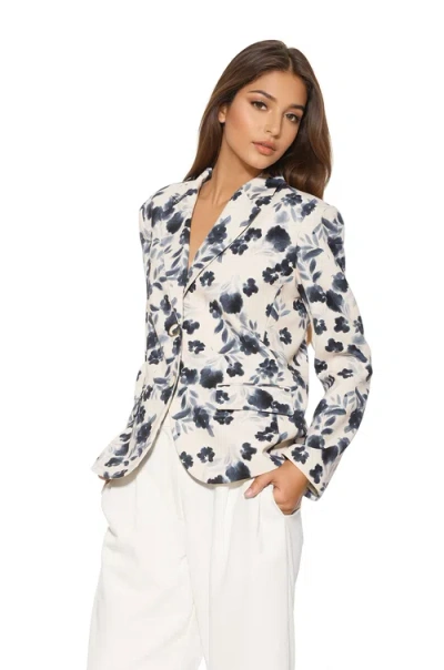 Alexia Admor Noa Printed Boyfriend Blazer In Multi