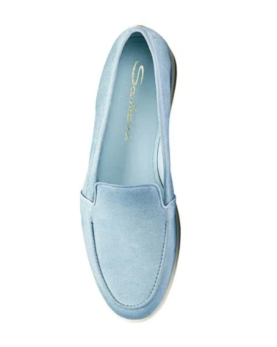 Santoni Suede Loafer In Blue