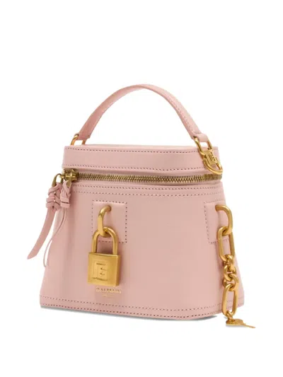 Balmain Pulse Vanity Padlock Tote Bag In Pink