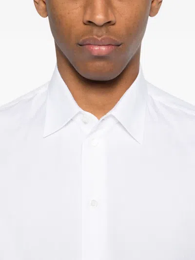 Emporio Armani Casablanca Better Days Multicolor Silk Long Sleeves Shirt In White