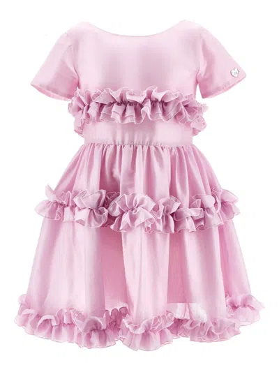Monnalisa Kids' Ruffled Dress In Pink