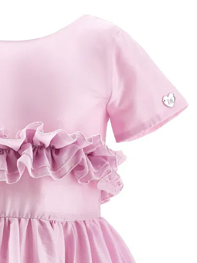 Monnalisa Kids' Ruffled Dress In Pink