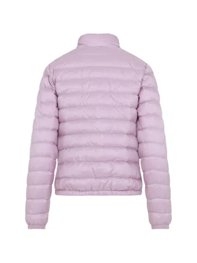 Moncler Lans Zip-up Short Padded Jacket In Purple