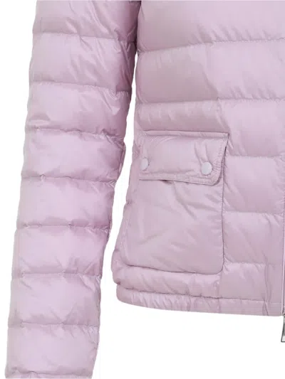 Moncler Lans Zip-up Short Padded Jacket In Purple