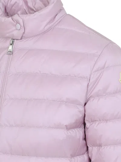 Moncler Lans Zip-up Short Padded Jacket In Purple